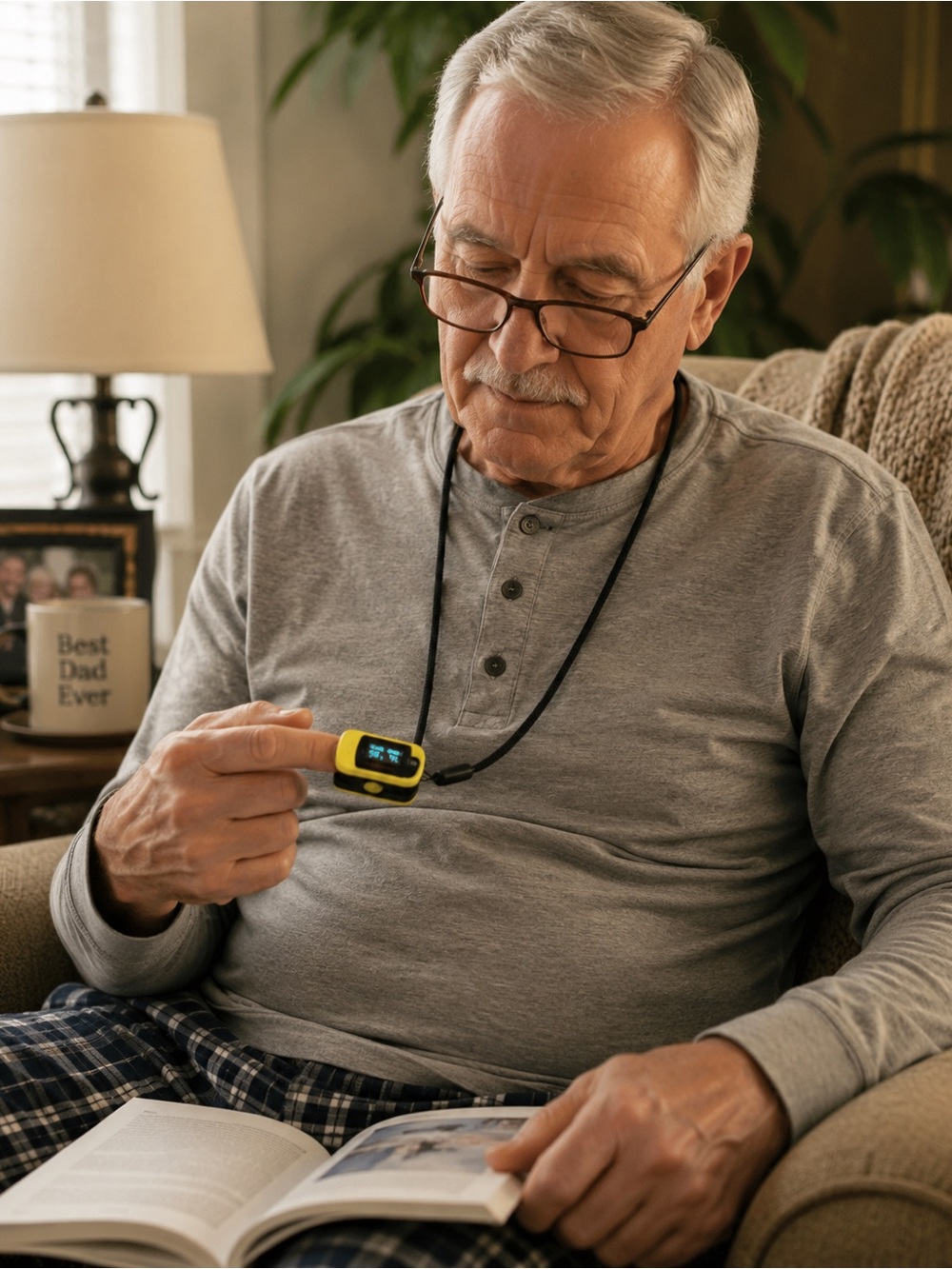 Walgreens Yellow Pulse Oximeter with Lanyard